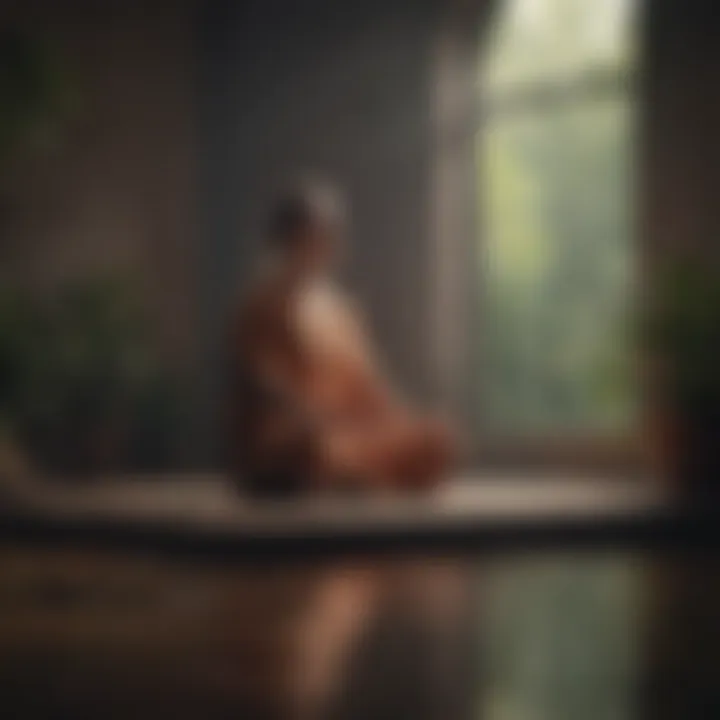 A person meditating in a quiet space