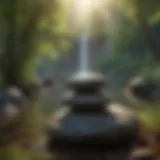 Serene landscape promoting tranquility and mindfulness