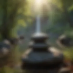 Serene landscape promoting tranquility and mindfulness