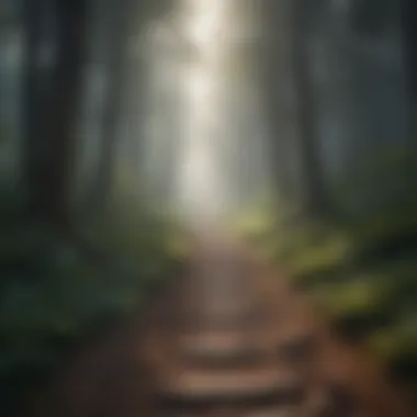 Journey of Self-Discovery A path through a forest illustrating the journey of self-discovery