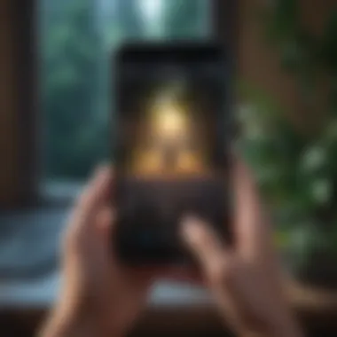 Digital Pathways to Inner Peace A smartphone showcasing a guided meditation app interface