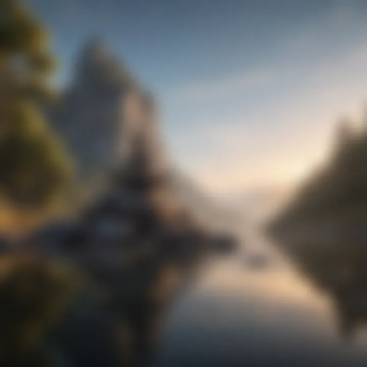 A serene landscape illustrating mindfulness and tranquility