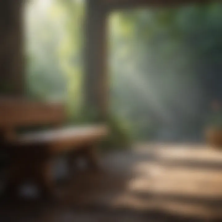 Alternative seating options for meditation, such as benches and chairs.