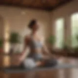 A serene yoga studio showcasing various meditation postures.