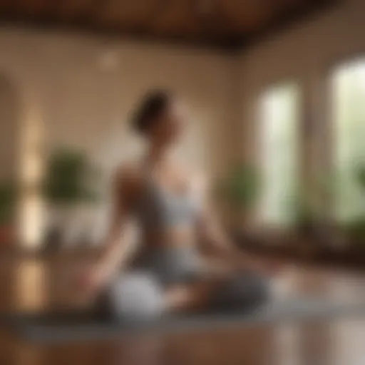 A serene yoga studio showcasing various meditation postures.