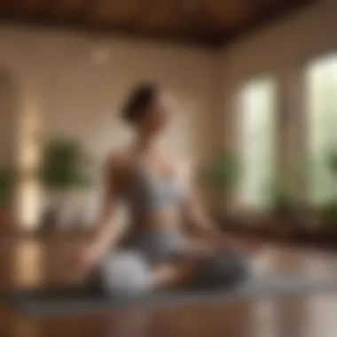 Diverse Meditation Postures in a Peaceful Setting A serene yoga studio showcasing various meditation postures.