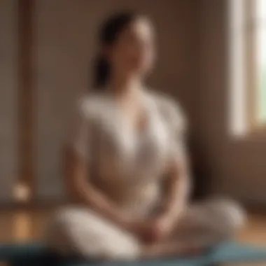 Effective Traditional Meditation Pose with Back Support An individual seated in a traditional meditation pose with back support.