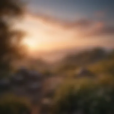 The Dawn of Kindness A serene landscape with a gentle sunrise symbolizing new beginnings