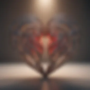 Interconnected Hearts of Compassion An abstract representation of interconnected hearts, showcasing compassion