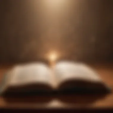 The Power of Words: Illuminating Mindfulness An open book with inspiring quotes illuminated by soft light