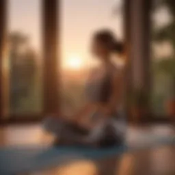 A serene yoga session at sunrise