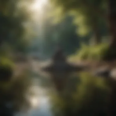 Tranquility in Meditation A serene landscape symbolizing tranquility during meditation
