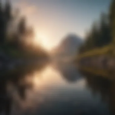 Nature's Calm: A Space for Reflection A serene landscape promoting mindfulness