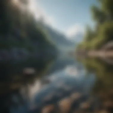 Mindfulness and Tranquility A serene landscape representing mindfulness and tranquility