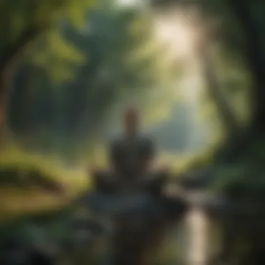 Mindfulness in Nature A person meditating in nature to illustrate mindfulness practices