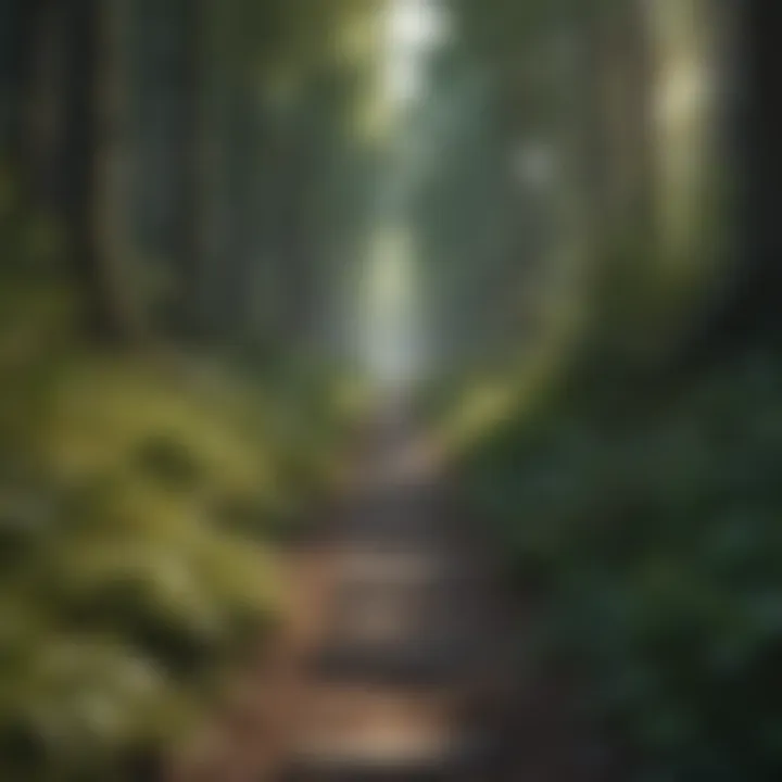 A path leading through a forest symbolizing the journey of self-discovery.