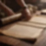 Ancient scroll depicting meditation practices