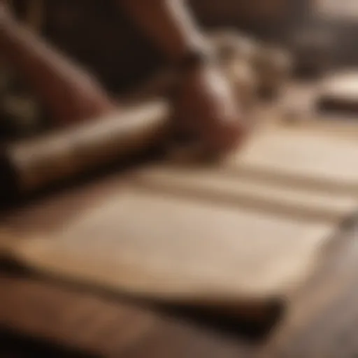 Ancient scroll depicting meditation practices