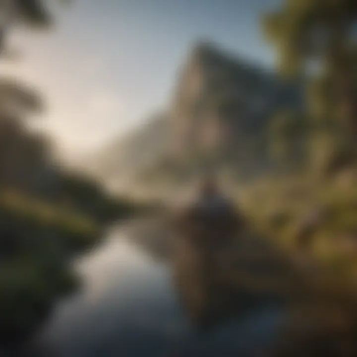 An artistic portrayal of meditative landscapes