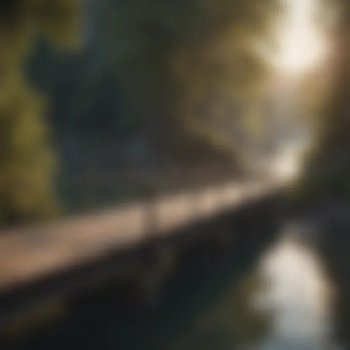 A bridge over calm waters illustrating the journey of healing