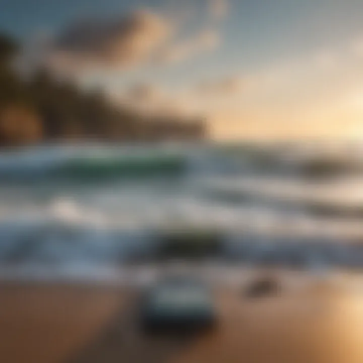 Calming nature elements such as waves and gentle breezes, enhancing relaxation.