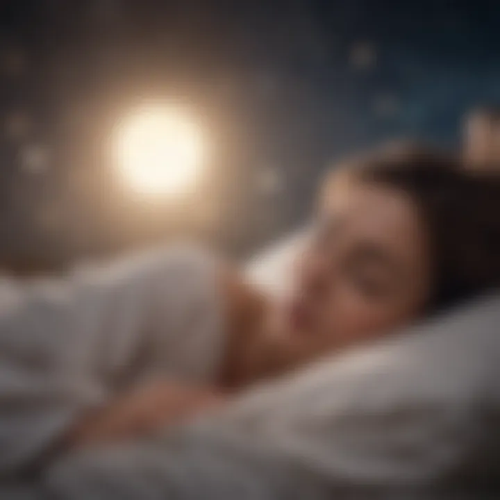 A peaceful night scene with stars and soft clouds, symbolizing restful sleep.