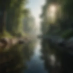 Calm landscape with soothing colors