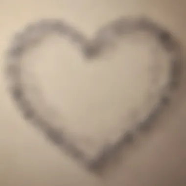 Love and Emotion in Music A close-up of musical notes forming a heart shape, symbolizing love and emotion