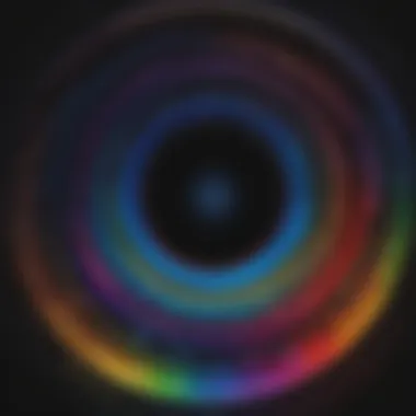 Emotional Spectrum of Music An abstract representation of sound frequencies and colors, illustrating the emotional spectrum of music