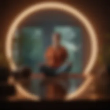 A person engaging in a mindful activity within a daily routine