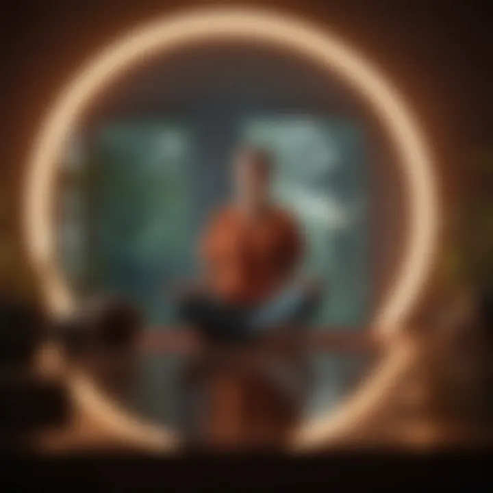 A person engaging in a mindful activity within a daily routine