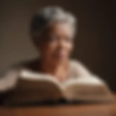 The Power of Words An open book with inspiring quotes highlighted