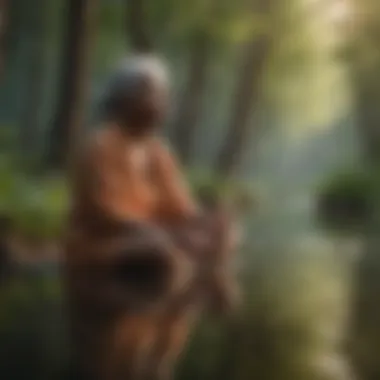 Mindfulness in Nature A tranquil scene of nature symbolizing mindfulness