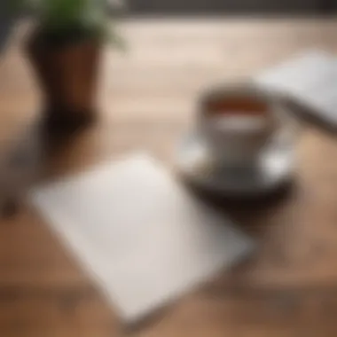 Heartfelt Letter of Encouragement A beautifully handwritten letter placed on a wooden table with a cup of tea beside it