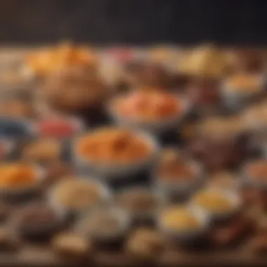 Delicious Snack Collection An assortment of colorful and delightful snacks displayed in a friendly manner