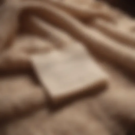 A heartwarming handwritten note placed on a cozy blanket