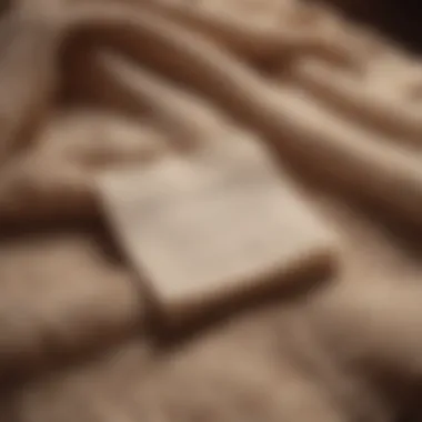 Heartfelt Note for Comfort A heartwarming handwritten note placed on a cozy blanket