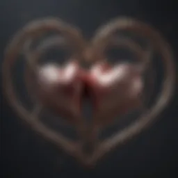 A surreal representation of intertwined hearts symbolizing the depth of love.