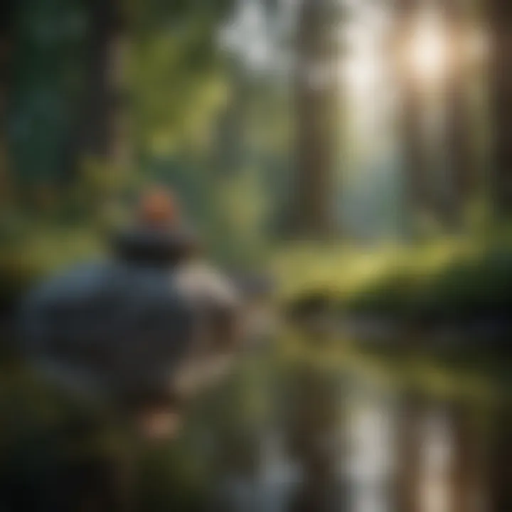 A tranquil outdoor setting promoting mindfulness.