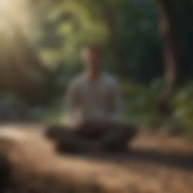 Mindfulness in Practice A person meditating in a peaceful setting