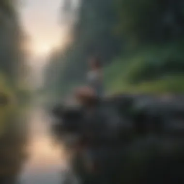 Nature's Embrace: A Reflection of Self-Love A serene landscape symbolizing self-reflection