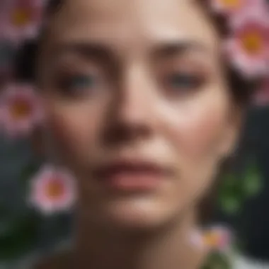 The Healing Power of Emotions An artistic depiction of tears transforming into flowers, representing the healing power of emotions.