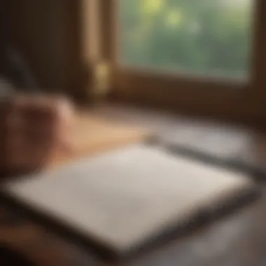 The Art of Self-Reflection A journal laying open with a pen beside it