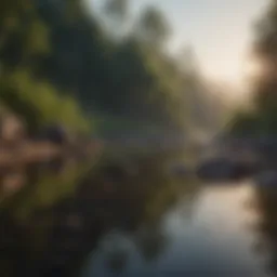 A serene landscape symbolizing peace amidst chaos