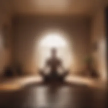 A person meditating in a quiet room illustrating emotional resilience.