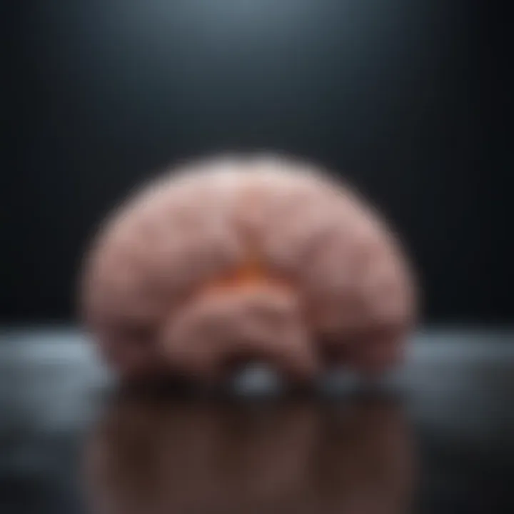 Visual representation of the brain highlighting areas affected by meditation.