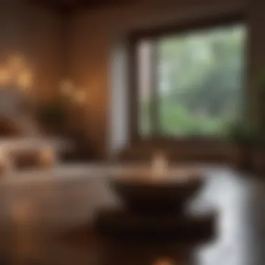 Calm Meditation Space A calming environment with candles and soft lighting for meditation.