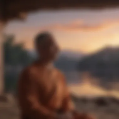 Meditation for Inner Peace A close-up of a person meditating in a peaceful environment