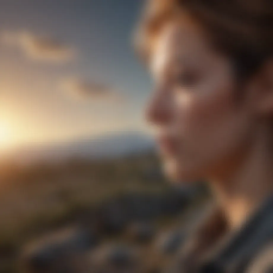 A reflective moment depicting a person gazing thoughtfully into the distance, symbolizing introspection.