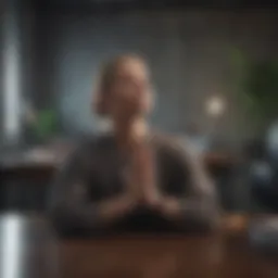 Mindfulness practice in an office